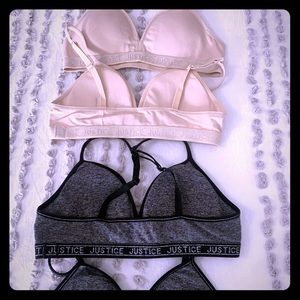 Justice girls Bras 4 TOTAL NEW 32A